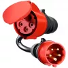 Adattatore per Gemini flex 22 kW CEE rosso trifase 32A > CEE rosso 16A nero 30cm