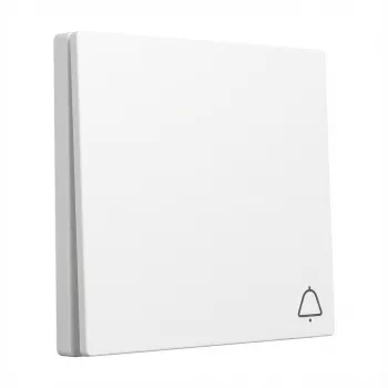 Placca copertura bilanciere Gira System 55 per simbolo campanello, modello 328603, bianco puro