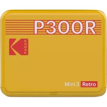 Stampante Kodak Mini 3 Square Retro Pass Photo Printing Technology gialla