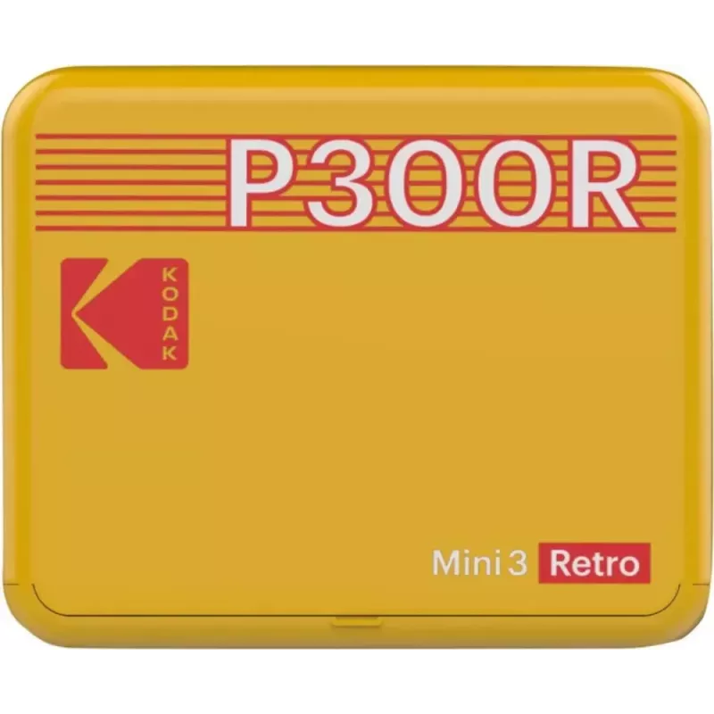 Stampante Kodak Mini 3 Square Retro Pass Photo Printing Technology gialla