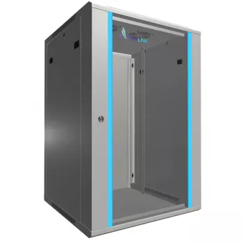 Armadio a parete Extralink case rack 18U 600x600 grigio serratura a chiave