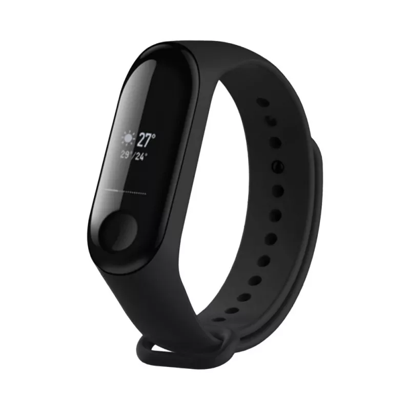 Cinturino in silicone FIXED per Xiaomi Mi Band 3/4 – nero, ricambio flessibile durevole in silicone