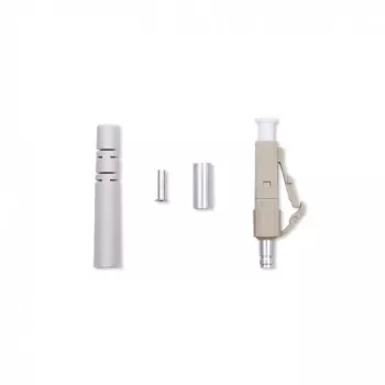 Qoltec 54450 Connettore in fibra ottica LC multimodale beige argento