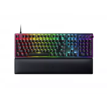 Tastiera da gaming con filo Razer Huntsman V2 — switch ottici viola clicky, RGB-LED