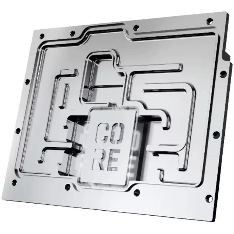 Alphacool Core RX 9070 XT Aorus Elite waterblock per GPU con backplate, trasparente/cromato (14780)