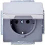 BUSCH JAEGER 2018-0-1490 - CEE 7/3 - 2P+E - grigio - acciaio inox - 250 V - 16 A