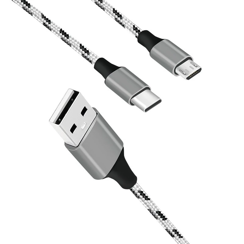LogiLink CU0202 cavo USB USB 2.0 1,2 m USB A USB C/Micro-USB A grigio