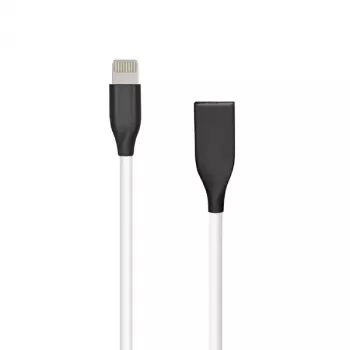 Cavo in silicone USB- Lightning, 2m (bianco)