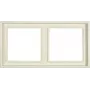 JUNG LS 982 W cornice di copertura 2 posti avorio senza viti duroplast 81x152 mm