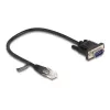 Delock cavo seriale RS-232, RJ45 maschio a D-Sub 9 maschio, 30 cm, nero