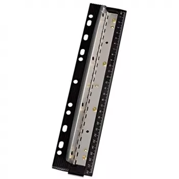 Perforatore WEDO 67 9401 – perforatore metallico a 4 fori, nero, capacità di foratura 3 mm, 66 mm larghezza