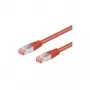 Cavo patch CAT 6 Wentronic Goobay, S/FTP (PiMF), rosso, 0,5 m - LSZH senza alogeni, rame (68277)