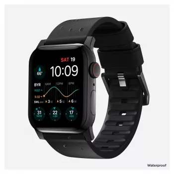 Cinturino Nomad Modern Strap nero pelle Active connettore nero 42/44/45/49 ProV2