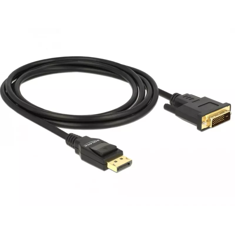 DeLOCK - cavo video - Single Link - DisplayPort (M) a DVI-D (M) - DisplayPort 1,2a - 2,0m - passivo - nero (85313)