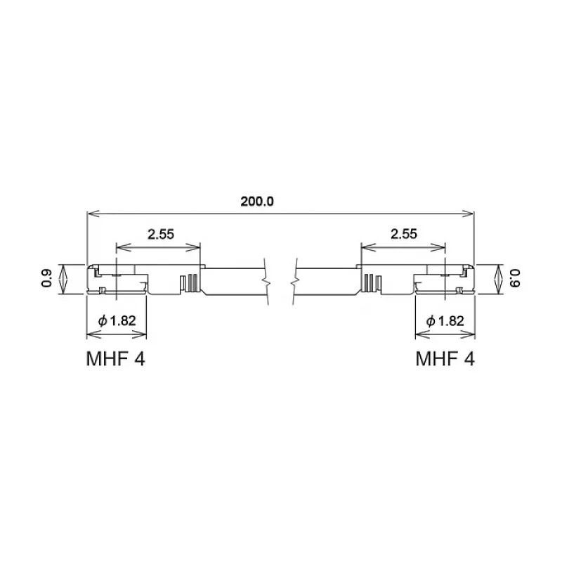 Delock 89643 cavo antenna, da MHF 4L a MHF 4L, 1.13, 20 cm, nero