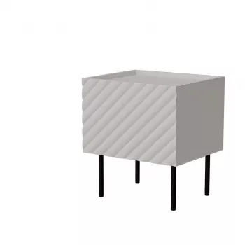 Comodino Cama LUCCA, cama meble, 47x40x52 cm, cashmere, MDF/truciolare, set da 2