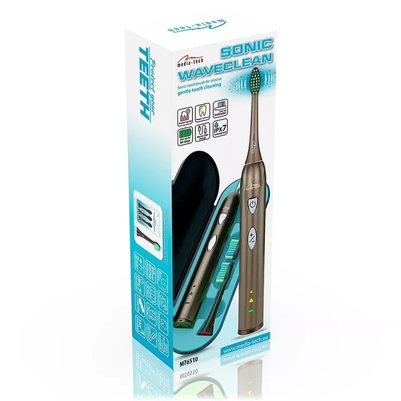 Spazzolino Media-Tech SONIC WAVECLEAN adulti marrone