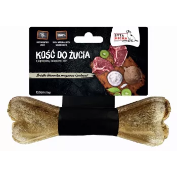 Gioco da masticare / snack naturale SYTA MICHA Kiwi con cocco 13,5 cm per cani, gusto agnello, 70 g