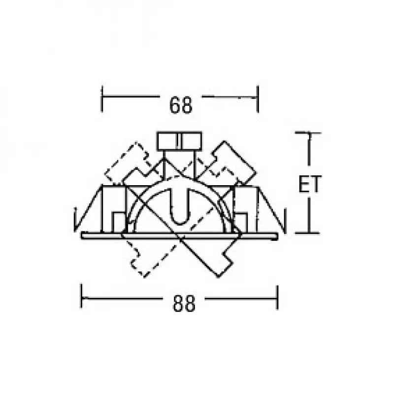 Brumberg 00196307 faretto a incasso BREENA rotondo bianco 13W 12V orientabile
