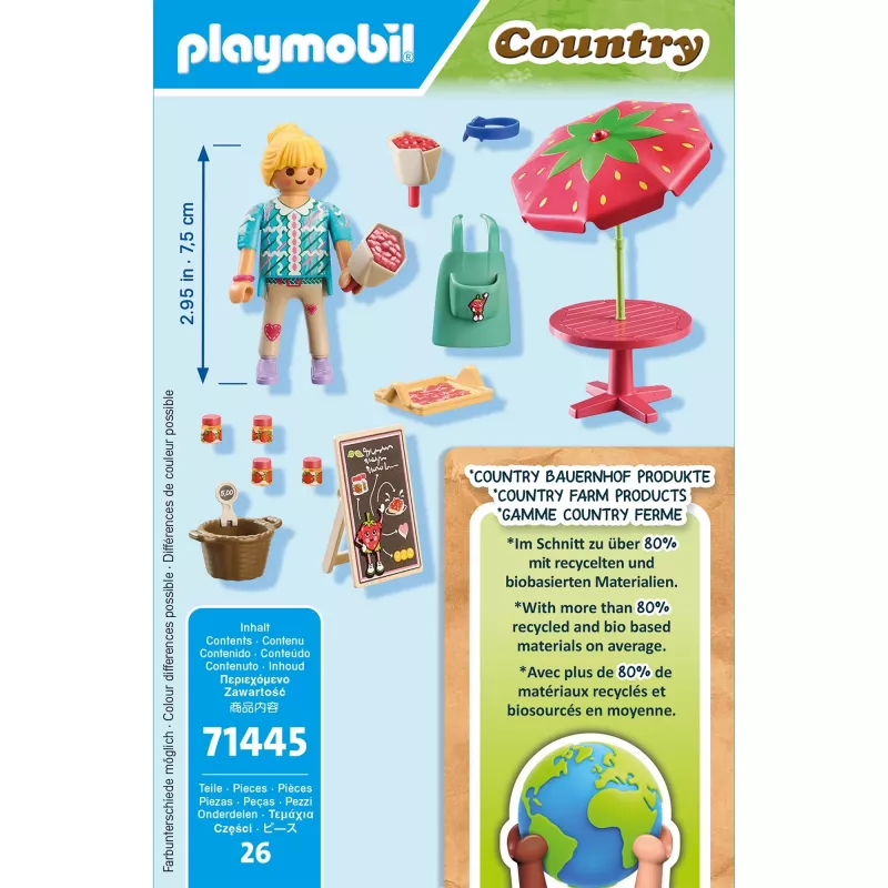 Playmobil Country bancarella della marmellata di fragole fatta in casa