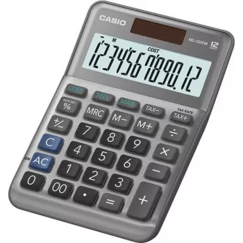 Calcolatrice da tavolo Casio MS-120FM basic nera 12 cifre tasse profitto