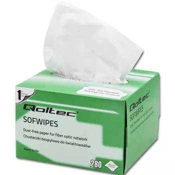 Salviette per fibre ottiche senza pelucchi Qoltec