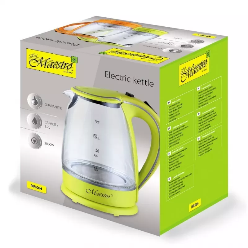 Bollitore MAESTRO MR-064 1,7 L 2000 W (MR-064-GREEN) verde