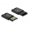 Lettore di schede DeLOCK USB 2.0 nero Micro SD MicroSDHC MicroSDXC 480 Mbit/s