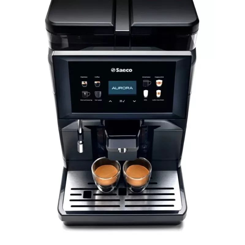 Saeco Aurora M2 9J0901 macchina da caffè automatica, 1900 W, serbatoio acqua da 4 l, contenitore chicchi da 1100 g, nera