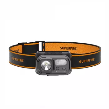 Torcia frontale Superfire HL23 con potenza 220 lm e ricarica USB-C