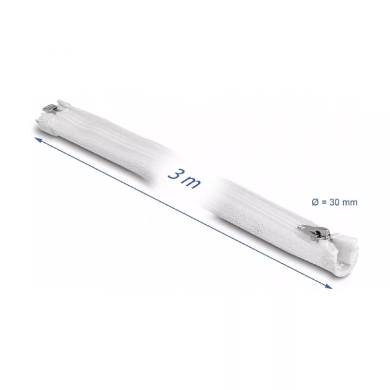 Guaina intrecciata DeLOCK 20834 3 m x 30 mm bianca