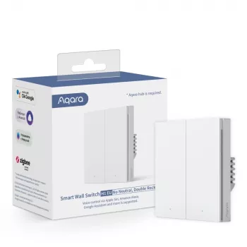 Aqara Smart Wall Switch H1 (No Neutral, Double Rocker) bianco (HomeKit)