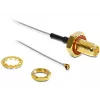 Cavo di segnale DeLOCK 88458 0,1 m nero oro grigio rosso argento