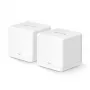 Sistema mesh MERCUSYS Halo H60X (confezione da 2) dual band Wi‑Fi 6, 1500 Mbit/s, fino a 350 m², 2x LAN, antenne interne, bianco
