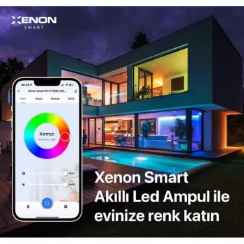 XENON Smart X7021 lampadina LED RGB smart, 9 W, Wi-Fi, Bluetooth, bianco