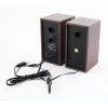 Diffusori ESPERANZA EP122 2.0 diffusori desktop con filo, 2×6 W RMS, cassa in legno, controllo volume a manopola, 60–20000 Hz