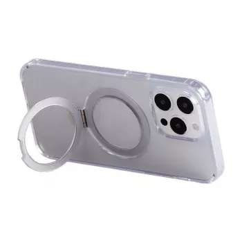 Custodia protettiva magnetica per cellulare Joyroom JR-BP004 per iPhone 15, trasparente, sottile, magneti integrati