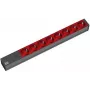 Prolunga elettrica Bachmann 19'' 2 m 8x Schuko H05VV-F 3G 1,00 mm² 8 prese AC nero, rosso