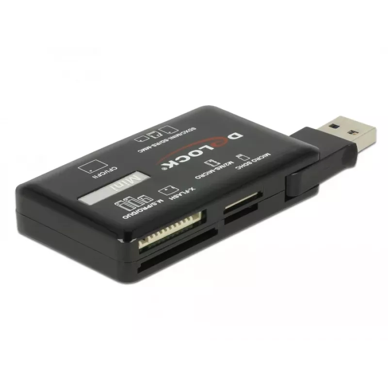 Lettore di schede DeLOCK SuperSpeed USB CF SD Micro SD MS M2 xD 5 Gbps