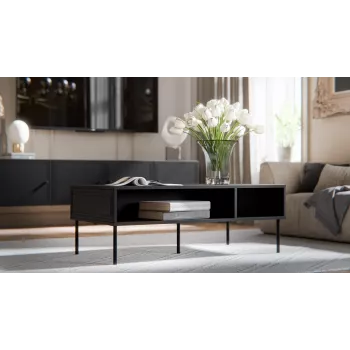 Cama PALAZZO BIS tavolo/panchina 110x60x40 nero opaco