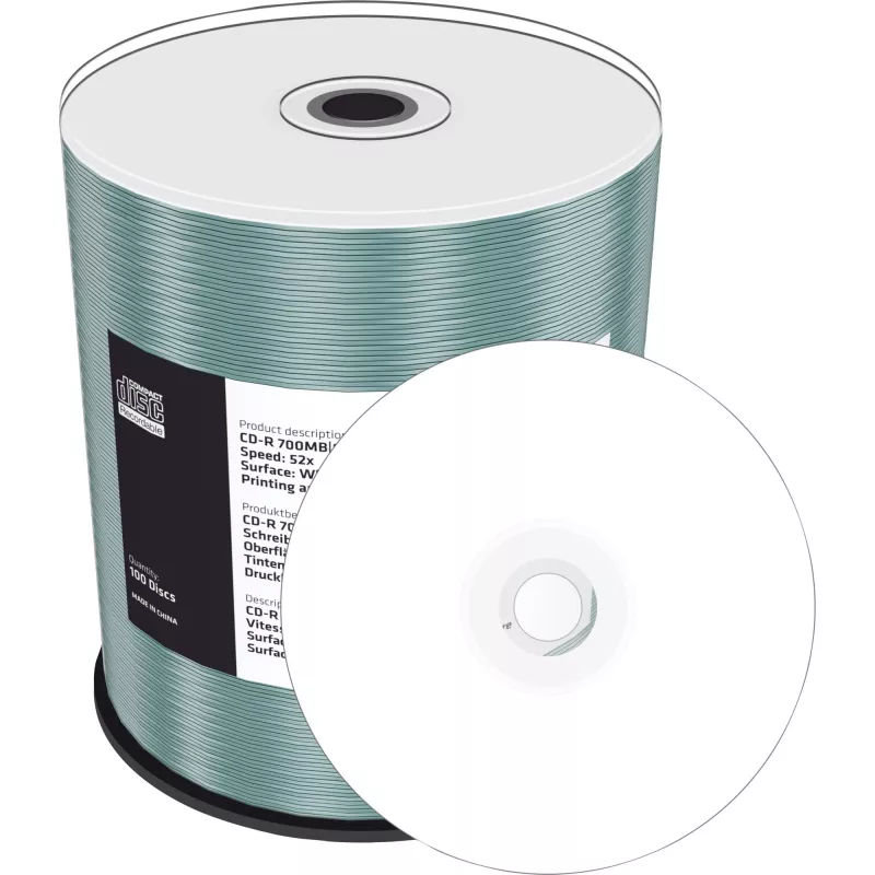 CD-R MediaRange MR203 700 MB 52x Inkjet Printable 100 pezzi