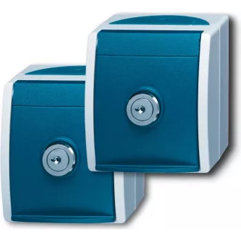 Busch Jaeger Accessorio alimentazione presa CEE 7/3 blu - grigio (2083-0-0816)