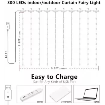 Striscia LED OEM X0013lX27J – 300 LED, bianco caldo