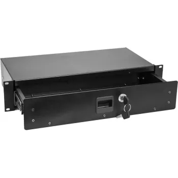 Cassetto rack Omnitronic SN-2 2U con serratura – cassetto estraibile 2U per rack 19 pollici