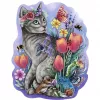 Puzzle in legno gatto primaverile (150 pezzi)
