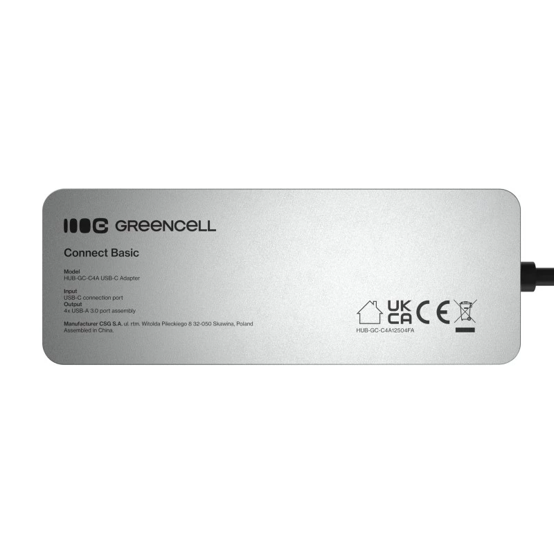 Hub USB Green Cell HUB-GC-C4A — hub USB-C 3.0 a 4 porte