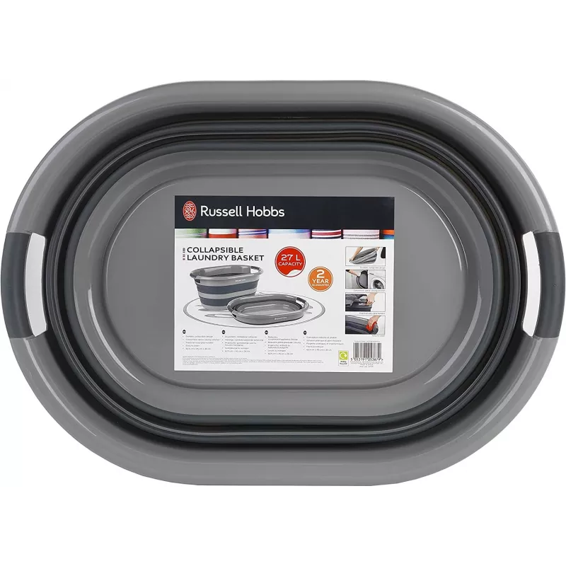 Cesto portabiancheria Russell Hobbs LA053879GRYFEU7 27L pieghevole