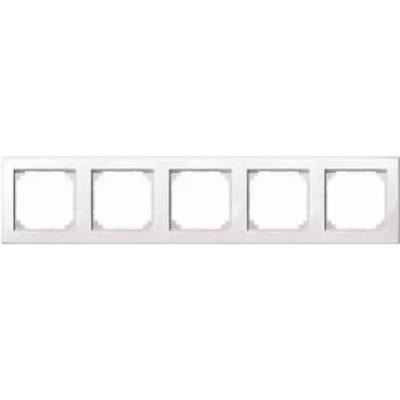 Merten M-Smart 478519 cornice a 5 posti, bianco polare lucido