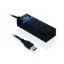 Hub USB 3.2 Gen 1 Type-A 4 porte IBOX IUH3FB, 5000 Mbit/s, nero, cavo 0,5 m