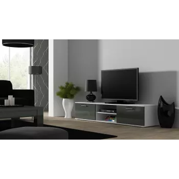 Cama supporto TV SOHO 180 bianco/grigio lucido